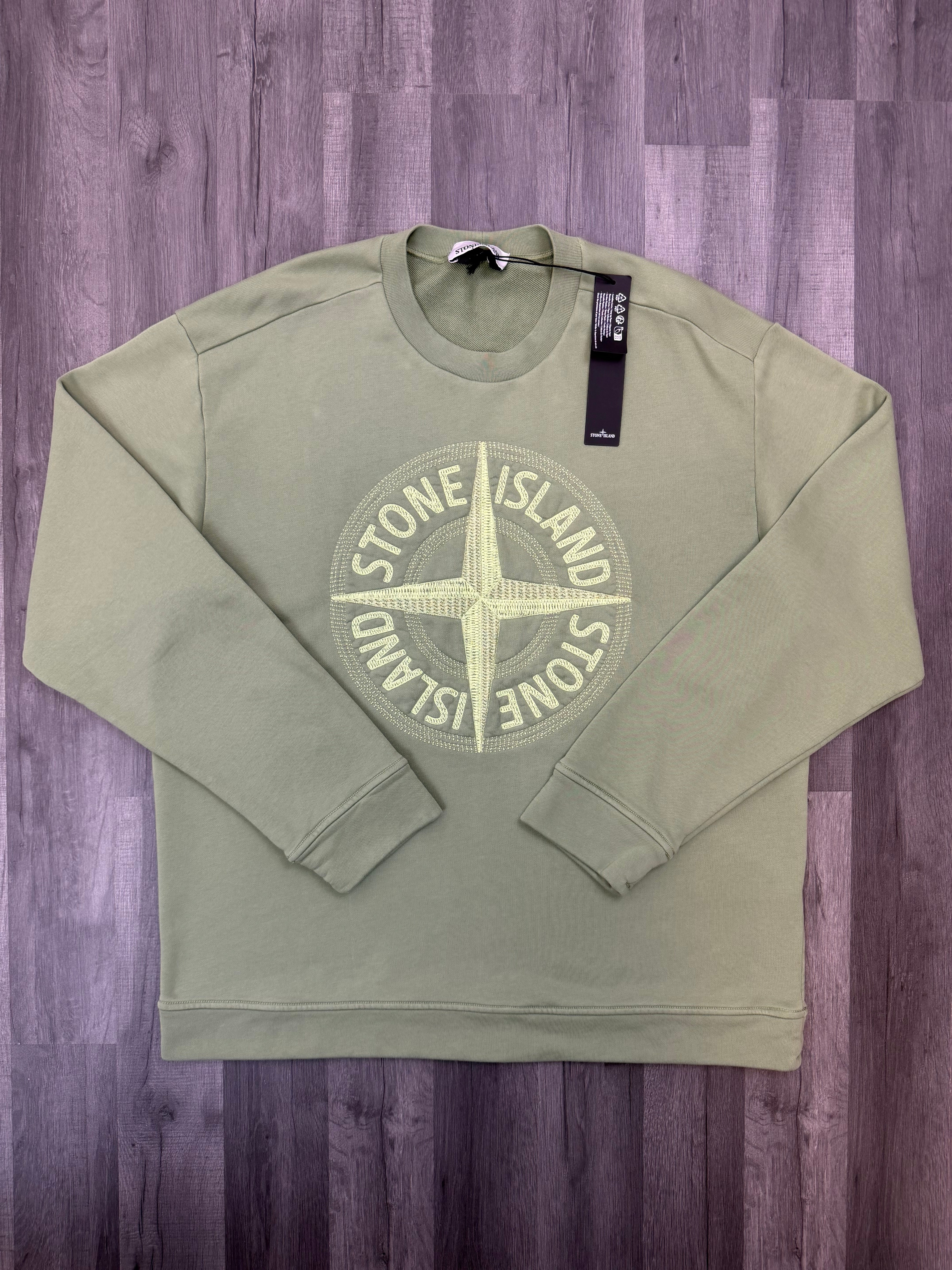 Stone Island Embroidered Sweatshirt - Green – ClothingCloset