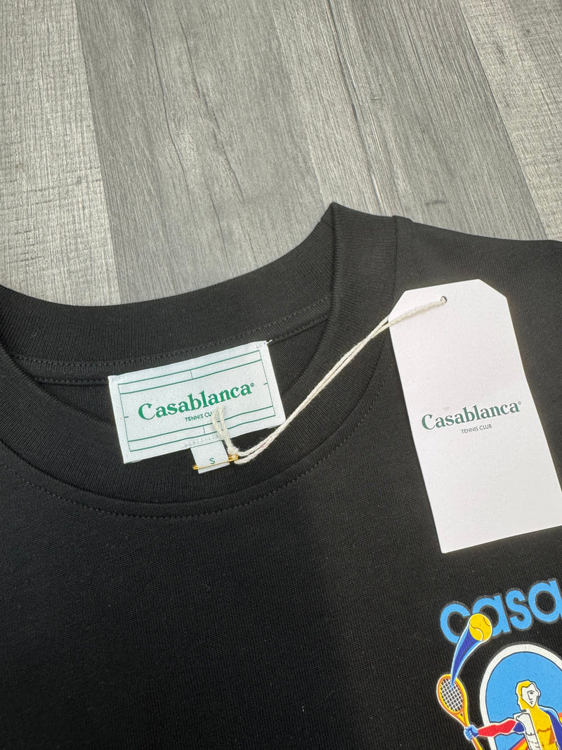 Casablanca Tennis T-Shirt - Black