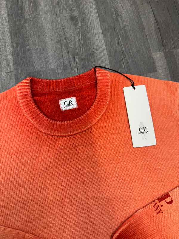 CP Company Crewneck Knit Sweatshirt - Orange
