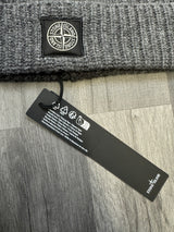 Stone Island Patch Logo Beanie - Grey