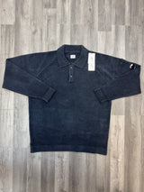 CP Company Polo Neck Knit Sweatshirt - Navy