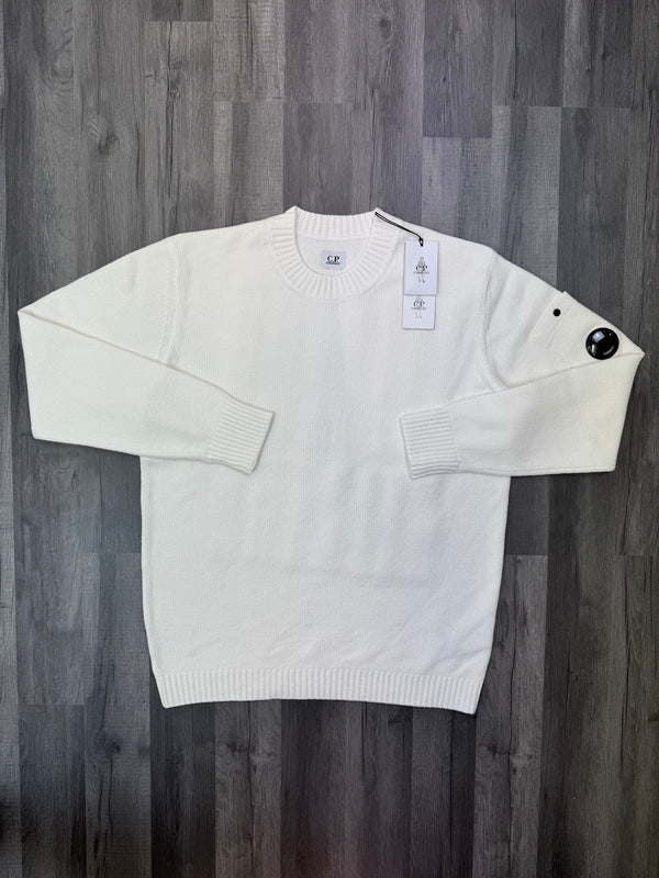 CP Company Crewneck Knit Sweatshirt - White