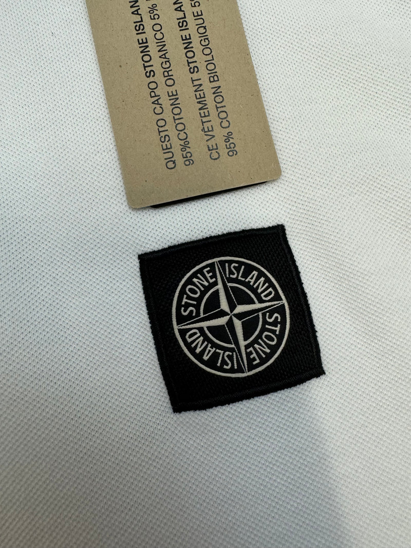 Stone Island Slim Fit Polo - White