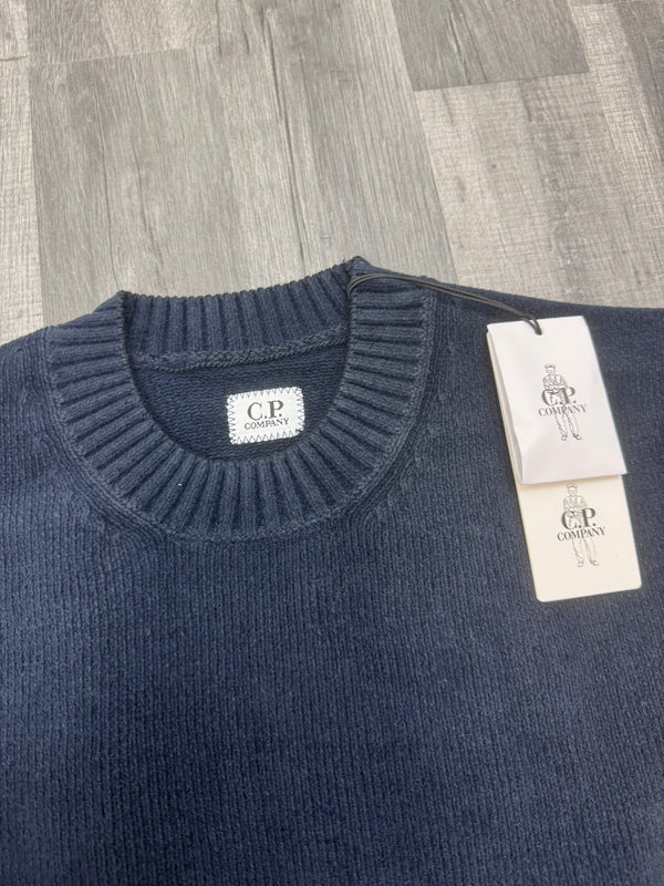 CP Company Crewneck Knit Sweatshirt - Navy