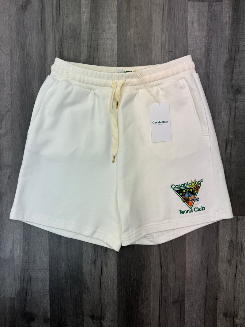 Casablanca Tennis Club Shorts - White