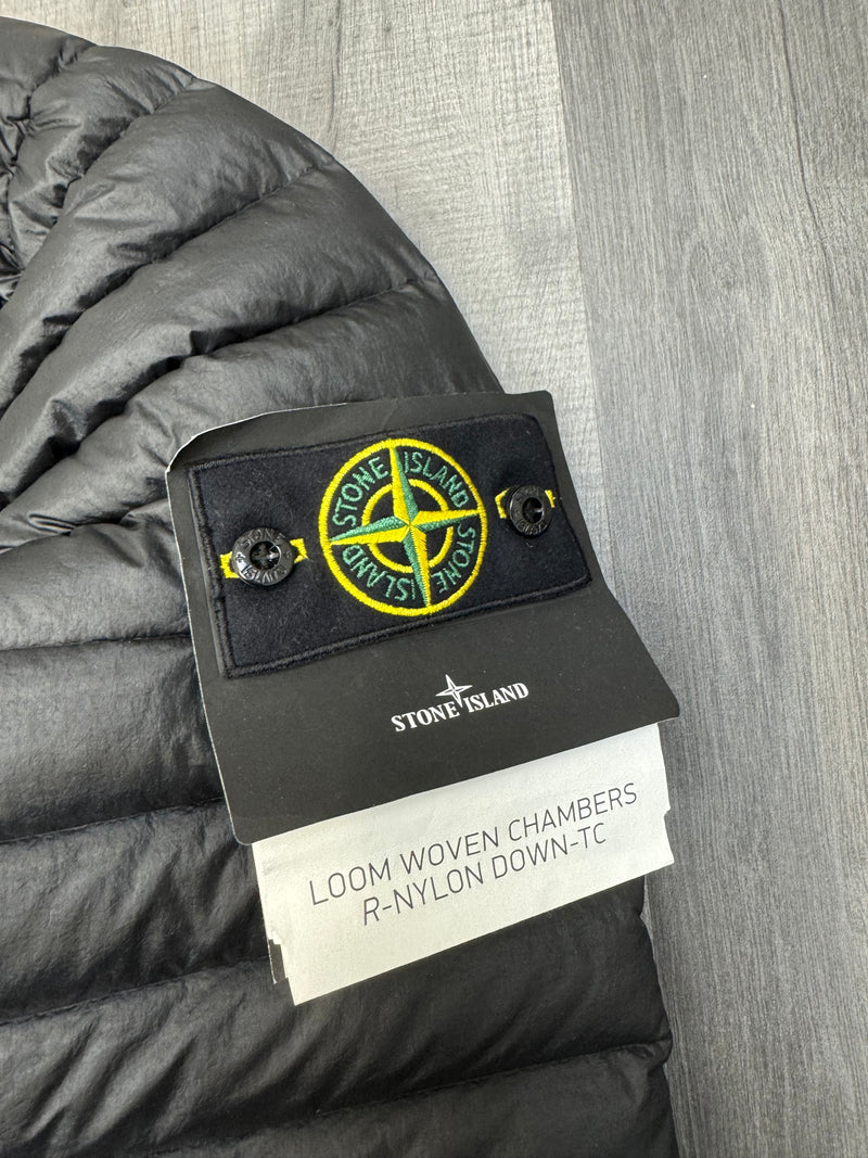 Stone Island Loom Woven Down Jacket - Black