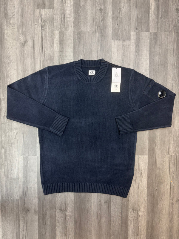 CP Company Crewneck Knit Sweatshirt - Navy