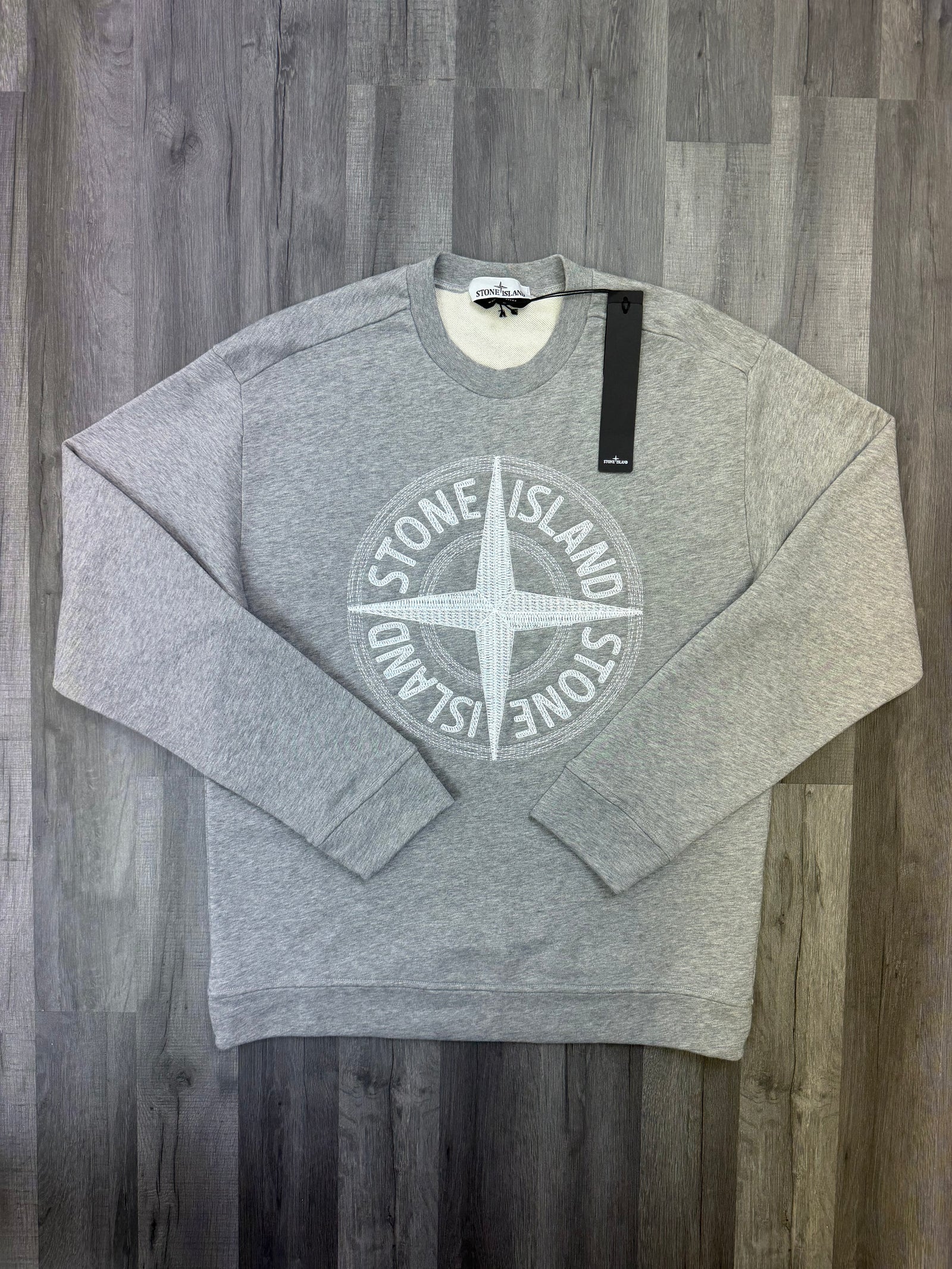 Stone Island Embroidered Sweatshirt - Grey – ClothingCloset