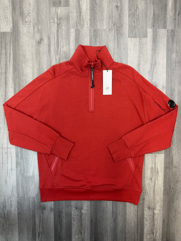 CP Company Lens Half Zip Sweatshirt - Red