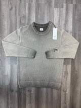 CP Company Logo Print Knit Sweatshirt - Grey