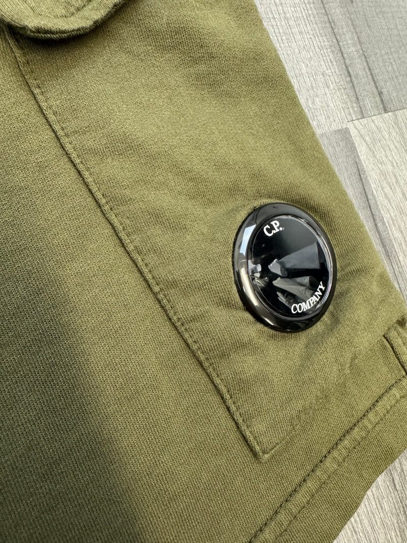 CP Company Lens Fleece Shorts - Green