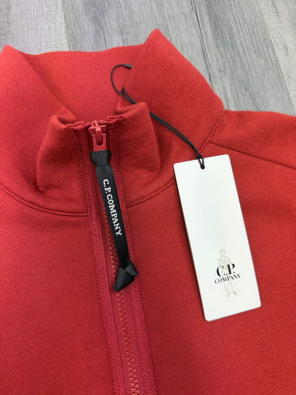 CP Company Lens Half Zip Sweatshirt - Red