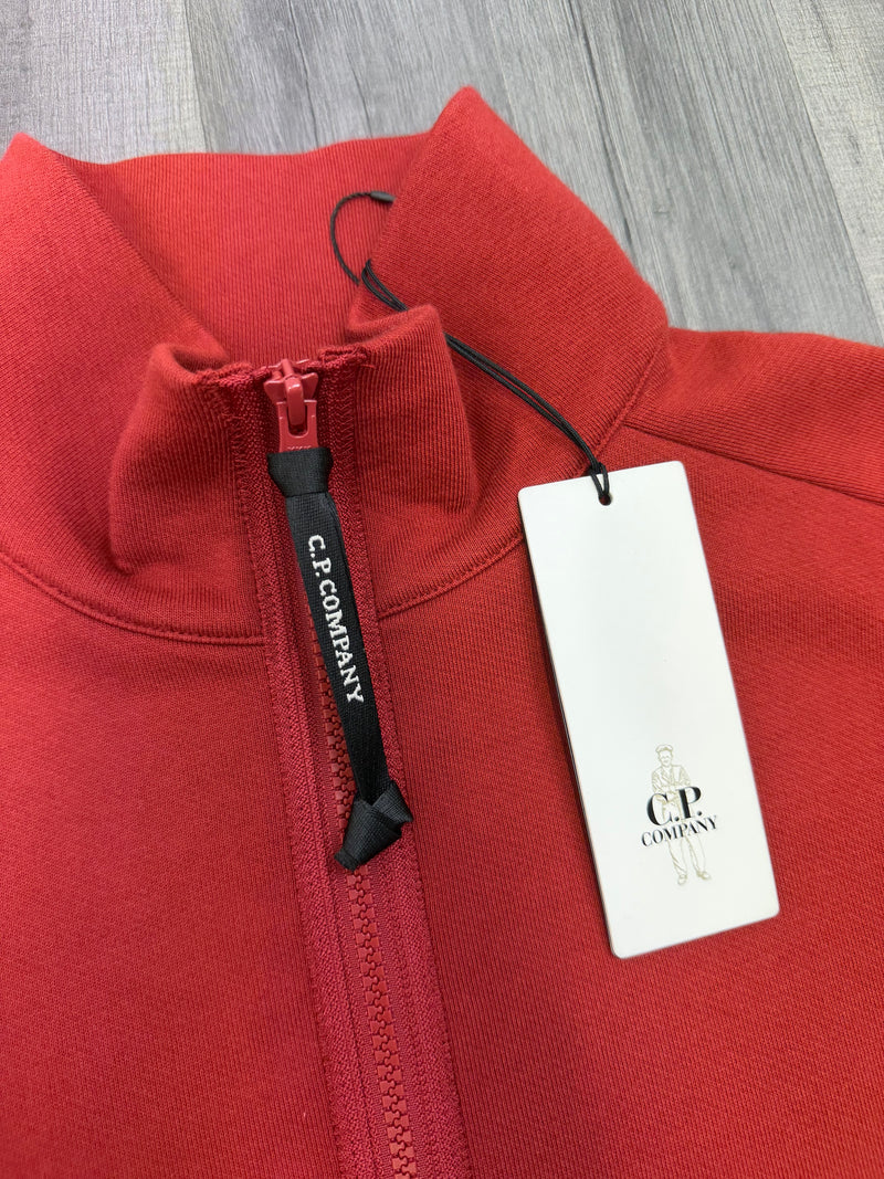 CP Company Lens Half Zip Sweatshirt - Red