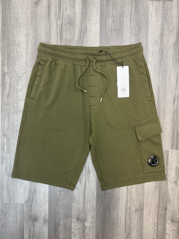 CP Company Lens Fleece Shorts - Green