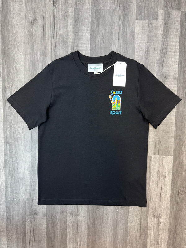 Casablanca Tennis T-Shirt - Black