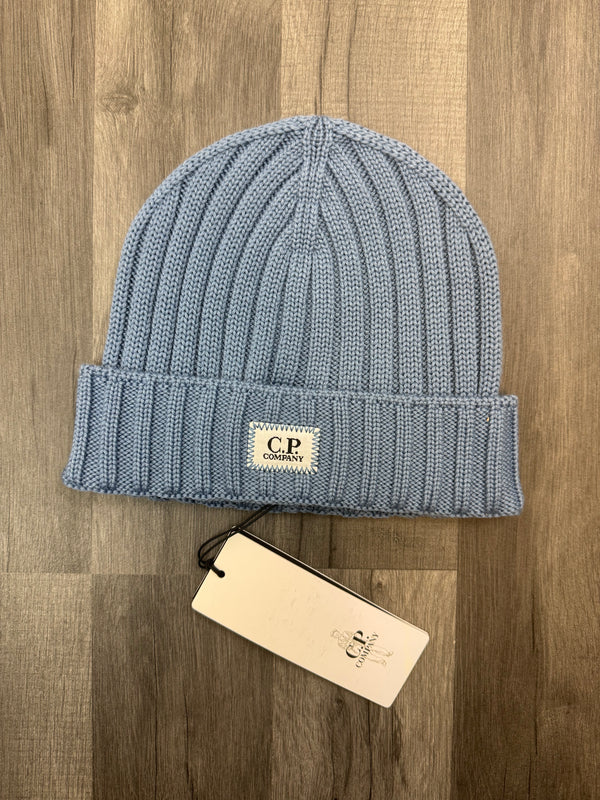 CP Company Logo Beanie - Blue