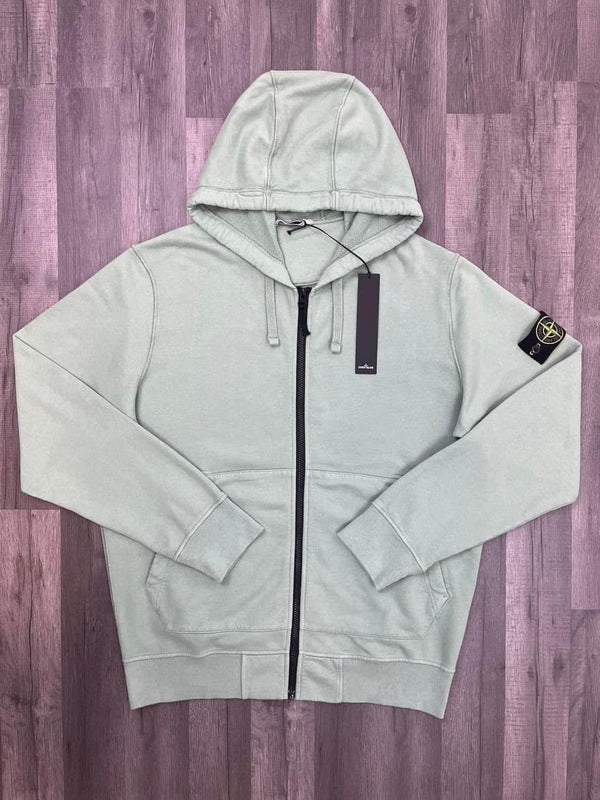 Stone Island Classic Zip Hoodie - Green