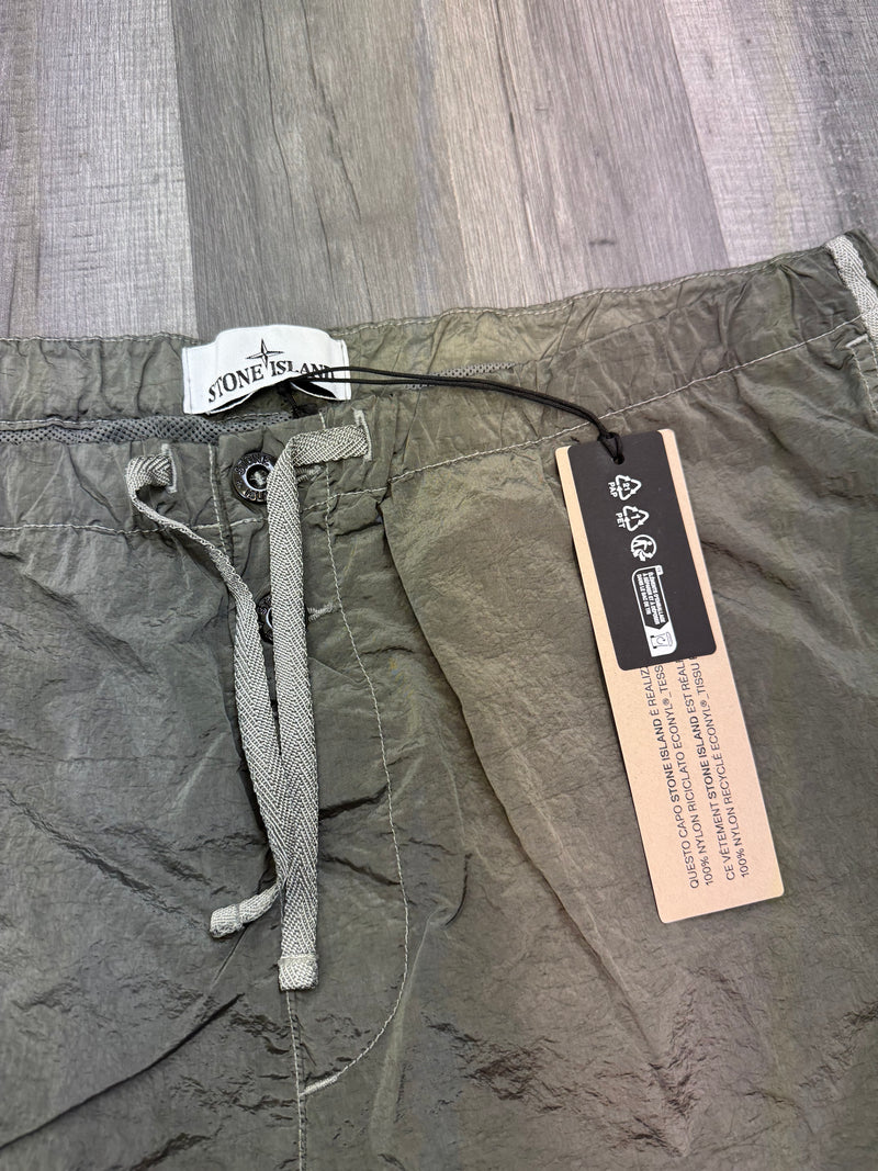 Stone Island Nylon Patch Shorts - Green
