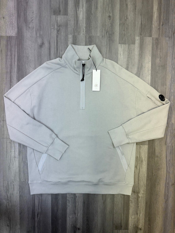 CP Company Lens Half Zip Sweatshirt - Grey