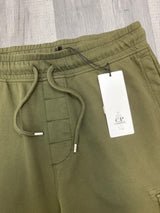CP Company Lens Fleece Shorts - Green