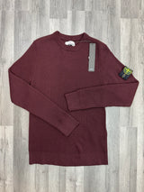 Stone Island Ribbed Wool Sweatshirt - Burgundy
