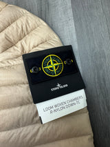 STONE ISLAND LOOM WOVEN DOWN JACKET - Sand