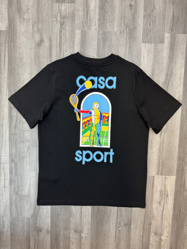 Casablanca Tennis T-Shirt - Black