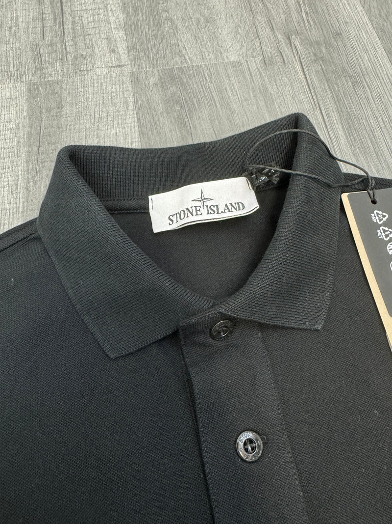 Stone Island Slim Fit Polo - Black