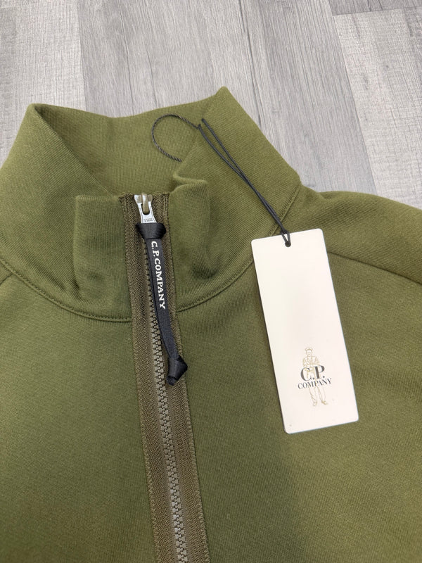 CP Company Lens Half Zip Sweatshirt - Green