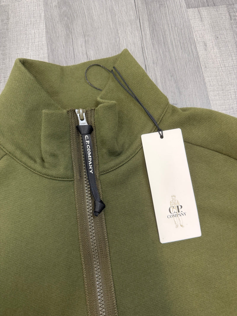 CP Company Lens Half Zip Sweatshirt - Green