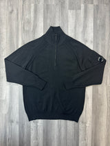 CP Company Half Zip Knit Sweatshirt - Black