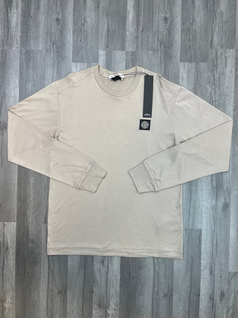 Stone Island Patch Long Sleeve T-shirt - Brown
